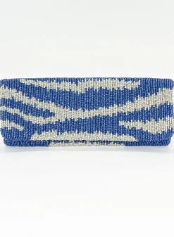 Oliphant Accessories|Bags>Beaded Clutch- Singita Blue White