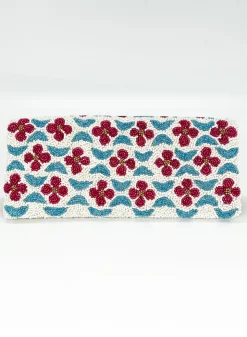 Oliphant Accessories|Bags>Beaded Clutch- Veranda Pink Peri