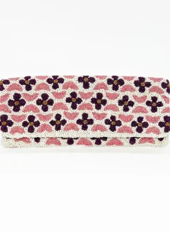 Oliphant Accessories|Bags>Beaded Clutch- Veranda Pink Purple