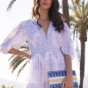 Oliphant Accessories|Bags>Beaded Envelope- Mezcal Blue