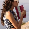 Oliphant Accessories|Bags>Beaded Envelope- Mezcal Red