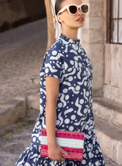 Oliphant Accessories|Bags>Beaded Envelope- Mezcal Red