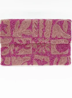Oliphant Accessories|Bags>Beaded Envelope- Twiggy Pink