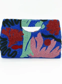 Oliphant Accessories|Bags>Beaded Handbag- Reef Blue