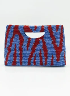 Oliphant Accessories|Bags>Beaded Handbag- Singita Red Blue