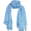 Oliphant Accessories|Scarves>Blue Tassel Scarf
