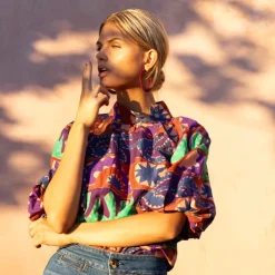 Oliphant Accessories|Earrings>Cabana Hoops- Wine