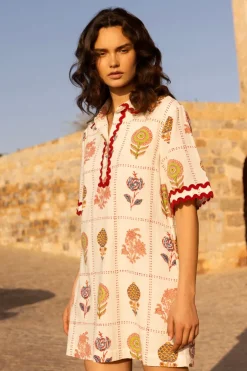 Oliphant Short & Mini Dresses|Dresses>Collared Shirt Dress Mini- Taormina Cream