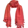 Oliphant Accessories|Scarves>Coral Tassel Scarf