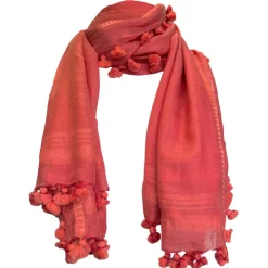 Oliphant Accessories|Scarves>Coral Tassel Scarf