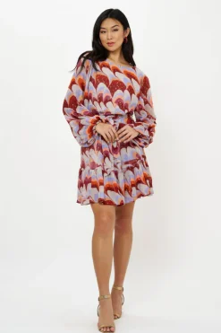Oliphant Short & Mini Dresses>Flirty Short Dress- Venice Cognac