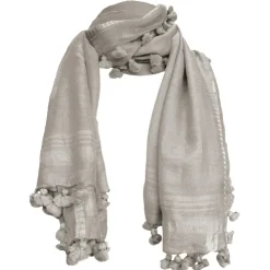 Oliphant Accessories|Scarves>Grey Tassel Scarf