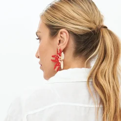 Oliphant Accessories|Earrings>Kauai Earrings- Red