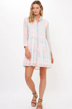 Oliphant Short & Mini Dresses|Dresses>Long Sleeve Shirt Dress Mini- Samode Green