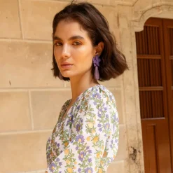 Oliphant Accessories|Earrings>Marbella Earrings- Lavender