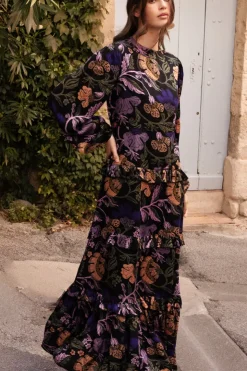 Oliphant Maxis>Mock Neck Maxi- Turin Peri