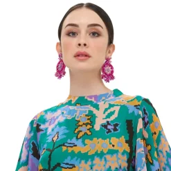 Oliphant Accessories>Neptune Earrings- Shiny Pink