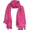 Oliphant Accessories|Scarves>Pink Tassel Scarf