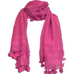 Oliphant Accessories|Scarves>Pink Tassel Scarf
