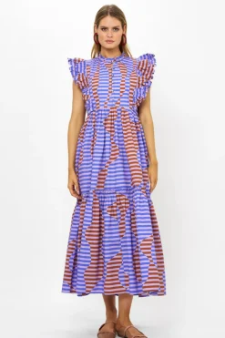 Oliphant Maxis>Scallop Pintuck Maxi- Haring Peri