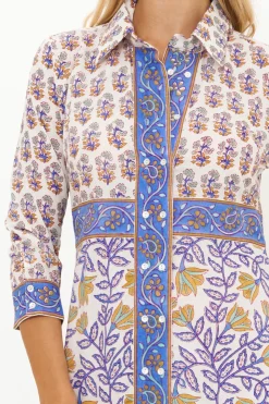 Oliphant Maxis|Dresses>Shirt Dress Maxi- Napa Blue