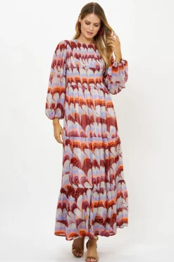Oliphant Maxis>Smocked Top Maxi- Venice Cognac