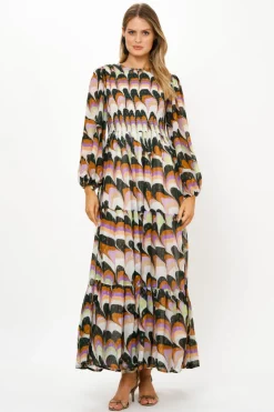 Oliphant Maxis>Smocked Top Maxi- Venice Lime